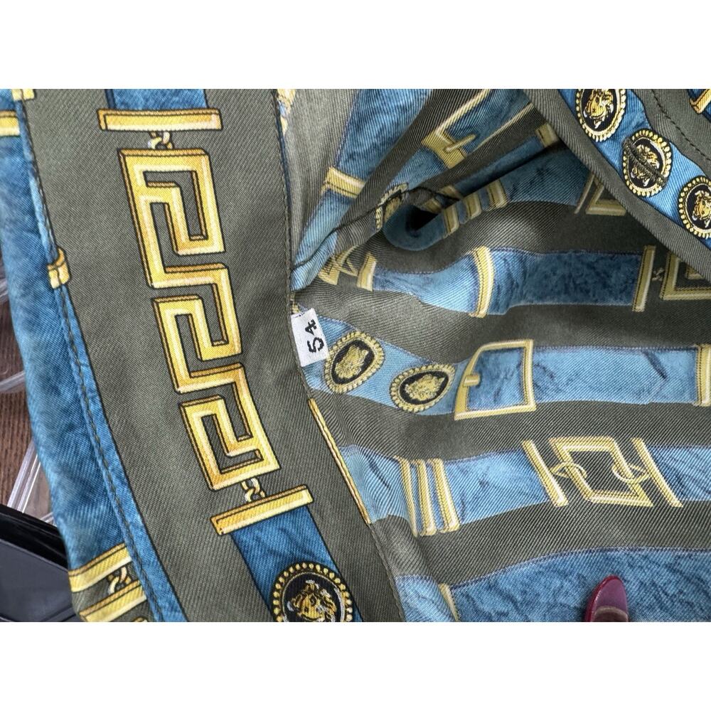 vintage Gianni Versace Medusa print silk shirt sz 54 us large(bl100thrifty - Picture 8 of 8